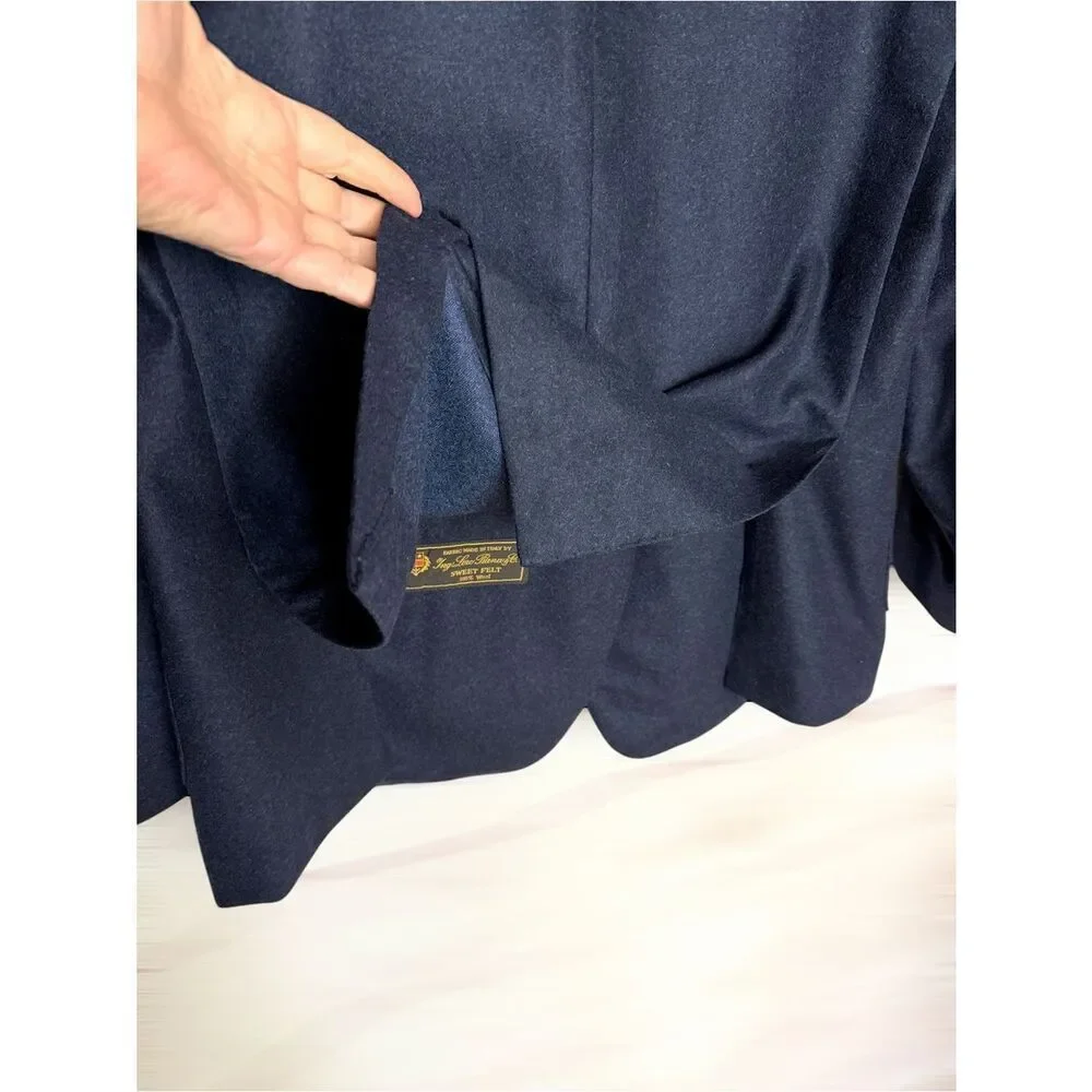 Samuelsohn Loro Piana Sweet Felt Blazer Navy Wool Sport Coat 46R - US 40-42